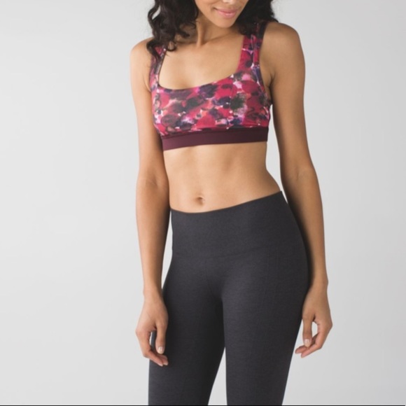Lululemon Splendour Bra Poppy Petals Berry Rumble - Picture 11 of 11